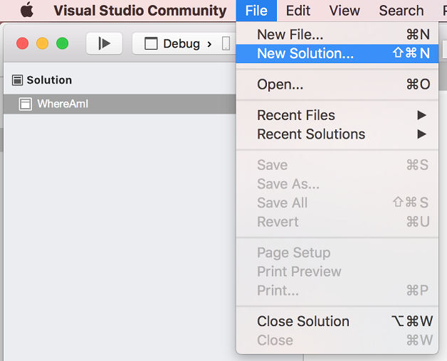 en visual studioo for mac abrir proyecto windows